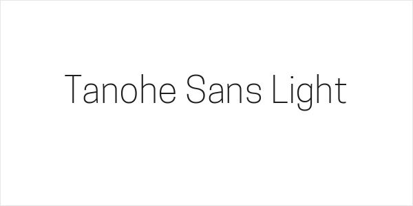 Tanohe Sans Light Logo