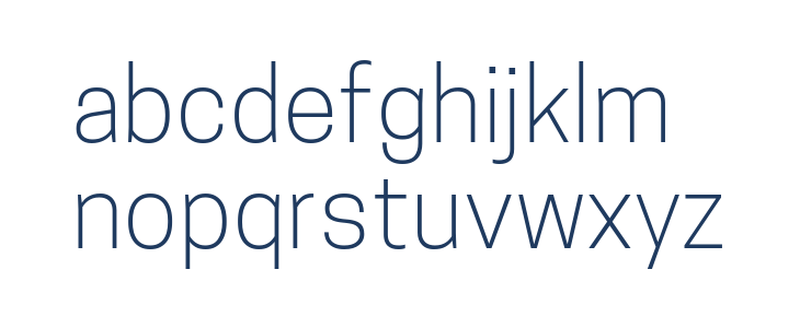 Tanohe Sans Light Lowercase
