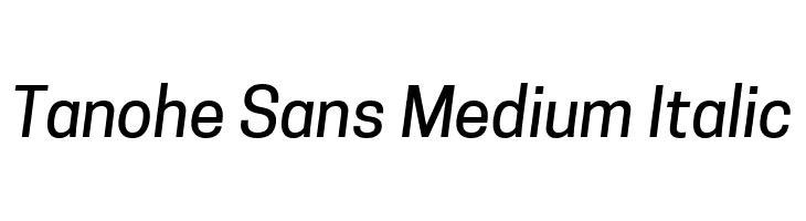 Tanohe Sans Medium Italic  Free Fonts Download