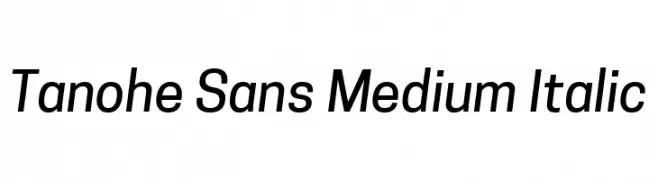 Tanohe Sans Medium Italic  baixar fontes gratis
