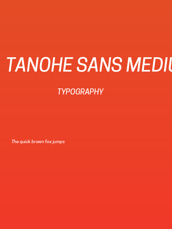 Tanohe Sans Medium Italic Poster