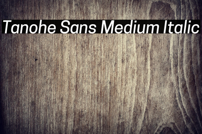 Tanohe Sans Medium Italic Example 3
