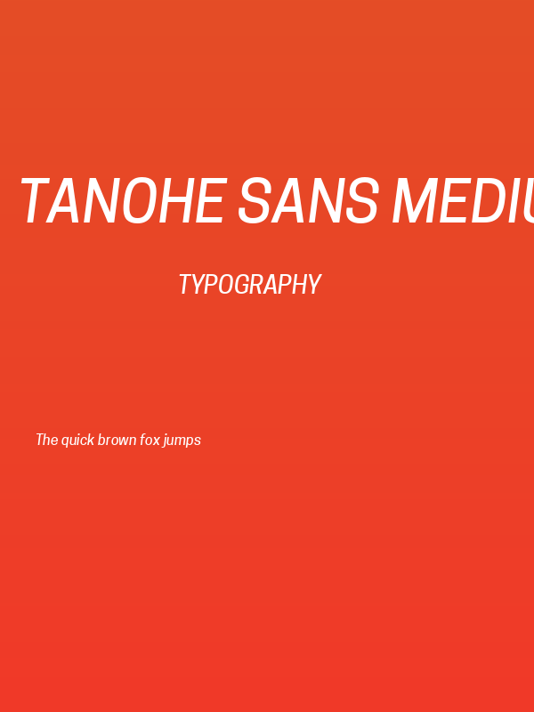 Tanohe Sans Medium Italic Poster