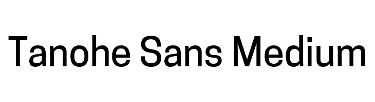 Tanohe Sans Medium  font caratteri gratis