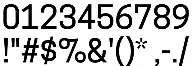 Tanohe Sans Medium Font OTHER CHARS