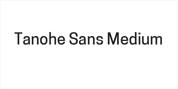 Tanohe Sans Medium Logo