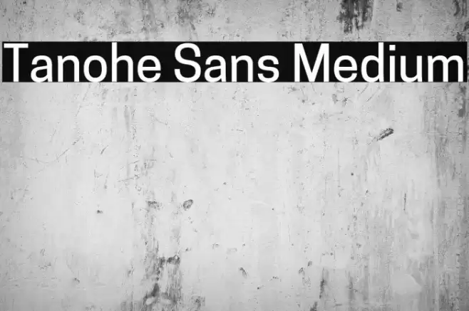 Tanohe Sans Medium Font examples