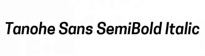 Tanohe Sans SemiBold Italic  baixar fontes gratis