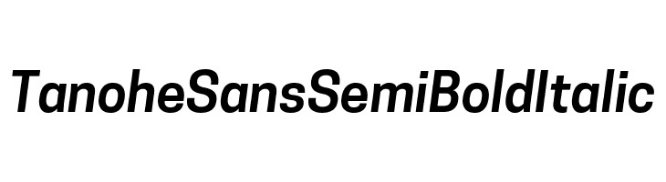 Tanohe Sans SemiBold Italic  フリーフォントのダウンロード