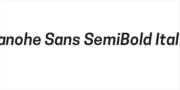 Tanohe Sans SemiBold Italic Logo