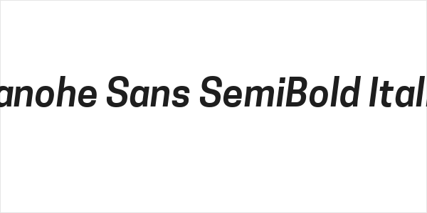 Tanohe Sans SemiBold Italic Logo