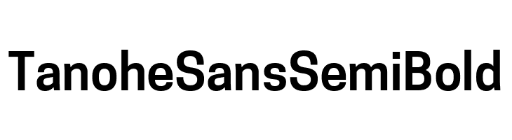 Tanohe Sans SemiBold  Скачать бесплатные шрифты