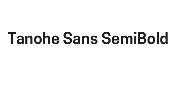 Tanohe Sans SemiBold Logo