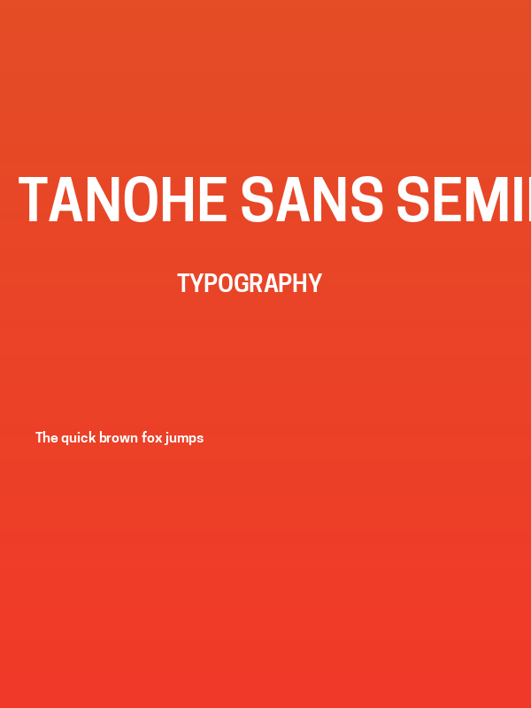 Tanohe Sans SemiBold Poster
