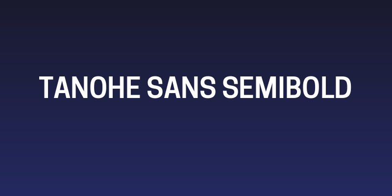 Tanohe Sans SemiBold Social Header