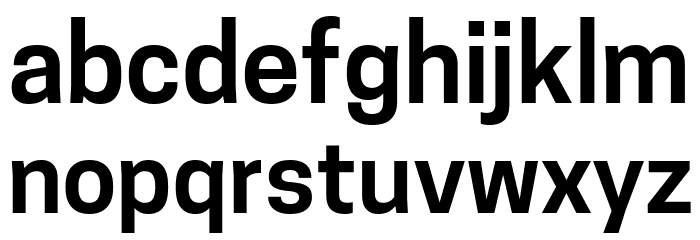Tanohe Sans SemiBold Font LOWERCASE