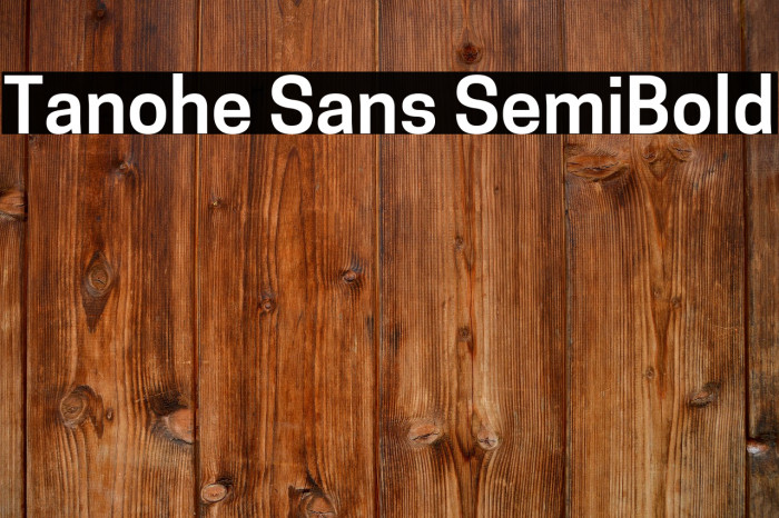 Tanohe Sans SemiBold Example 2