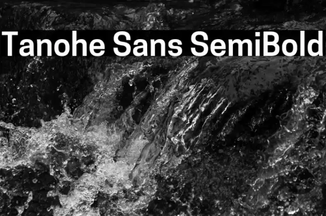 Tanohe Sans SemiBold Font examples