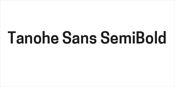 Tanohe Sans SemiBold Logo