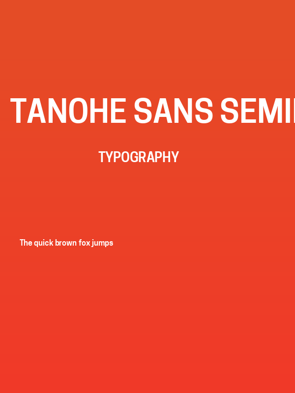 Tanohe Sans SemiBold Poster