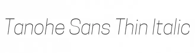 Tanohe Sans Thin Italic  baixar fontes gratis