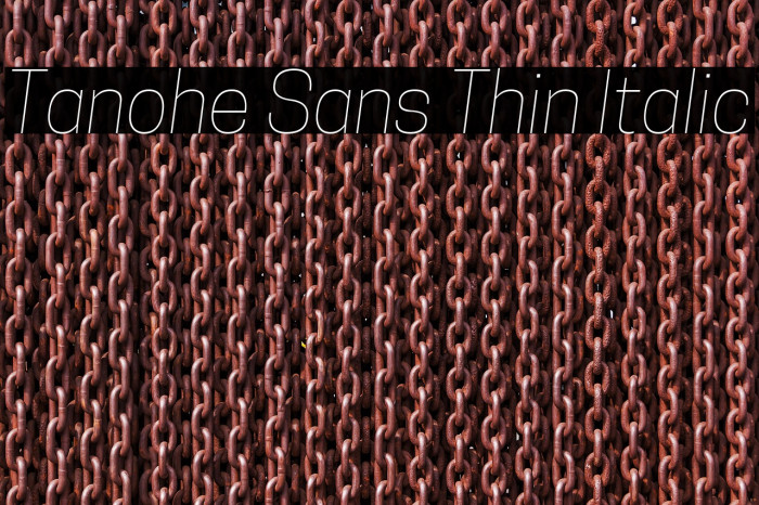 Tanohe Sans Thin Italic Example 2