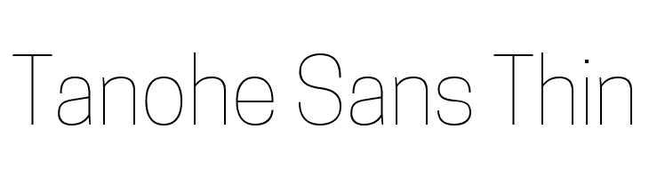 Tanohe Sans Thin  Free Fonts Download