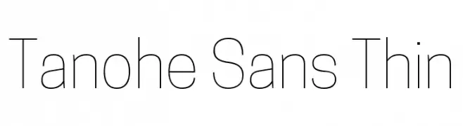 Tanohe Sans Thin  baixar fontes gratis