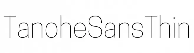 Tanohe Sans Thin  Fuentes Gratis Descargar