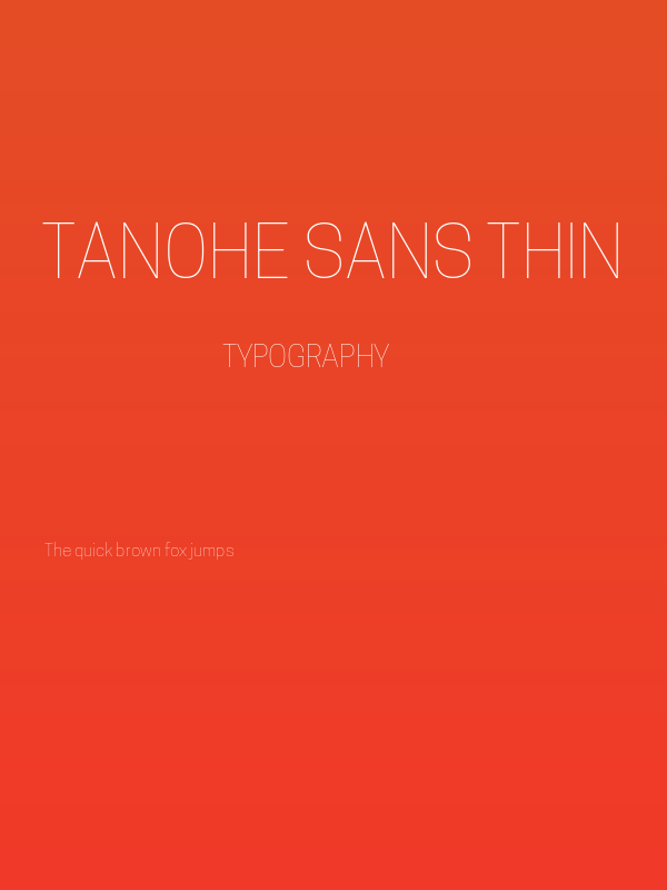 Tanohe Sans Thin Poster