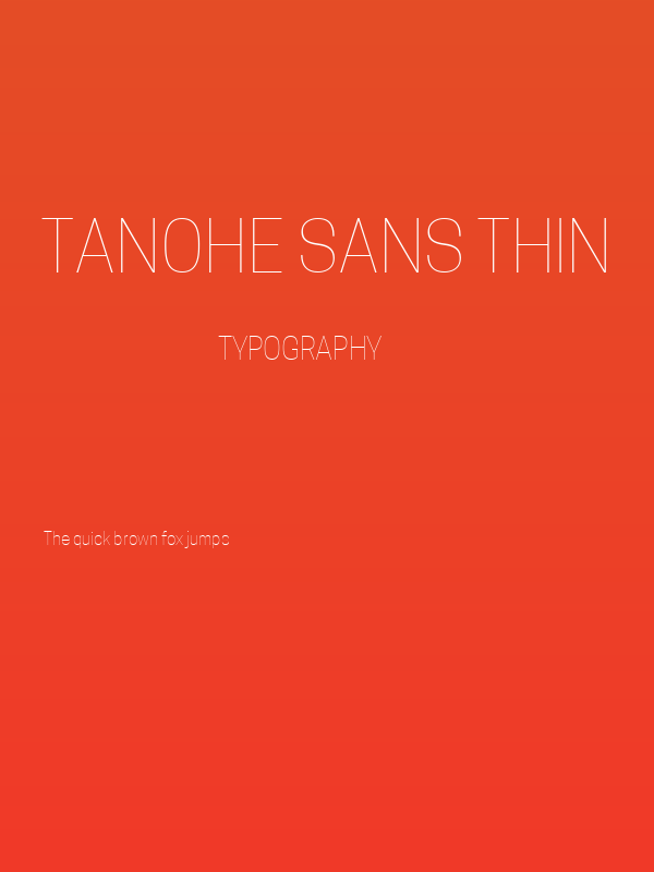 Tanohe Sans Thin Poster