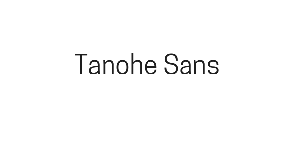 Tanohe Sans Logo