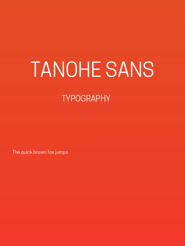 Tanohe Sans Poster