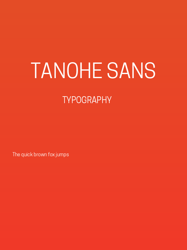 Tanohe Sans Poster
