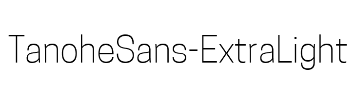 TanoheSans-ExtraLight  Frei Schriftart Herunterladen