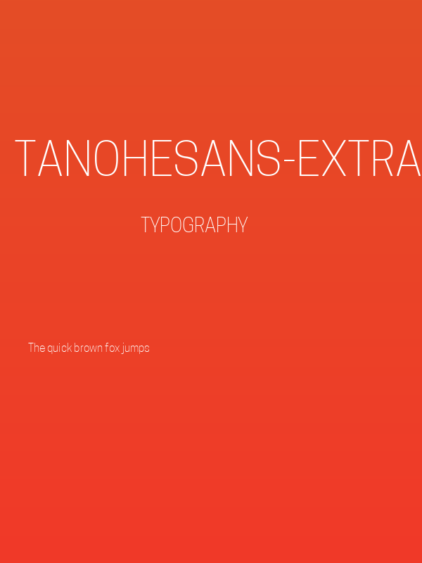 TanoheSans-ExtraLight Poster