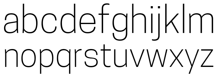 TanoheSans-ExtraLight Font LOWERCASE