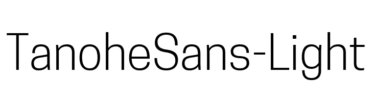 TanoheSans-Light  les polices de caractères gratuit tlcharger
