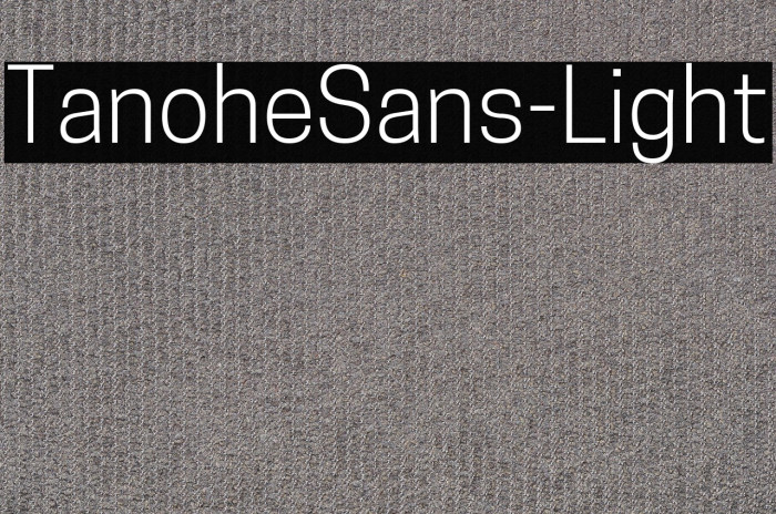 TanoheSans-Light Example 3