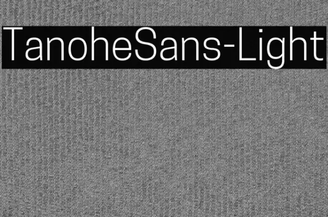 TanoheSans-Light Font examples