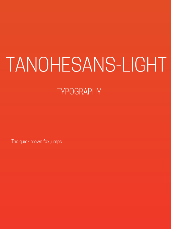 TanoheSans-Light Poster
