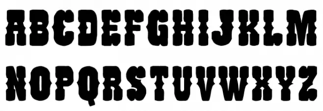 Tanomuze Cowboy 字体 大写