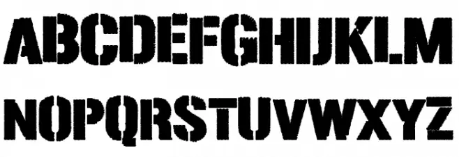 Tanque de Guerra Schriftart Groß