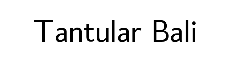 Tantular Bali Font