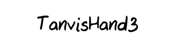 TanvisHand3 Font
