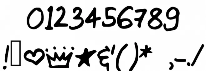 TanvisHand3 Font OTHER CHARS