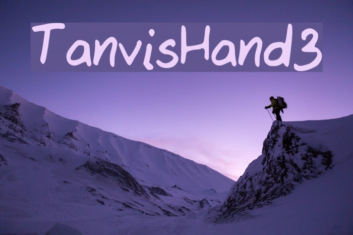TanvisHand3 Font examples