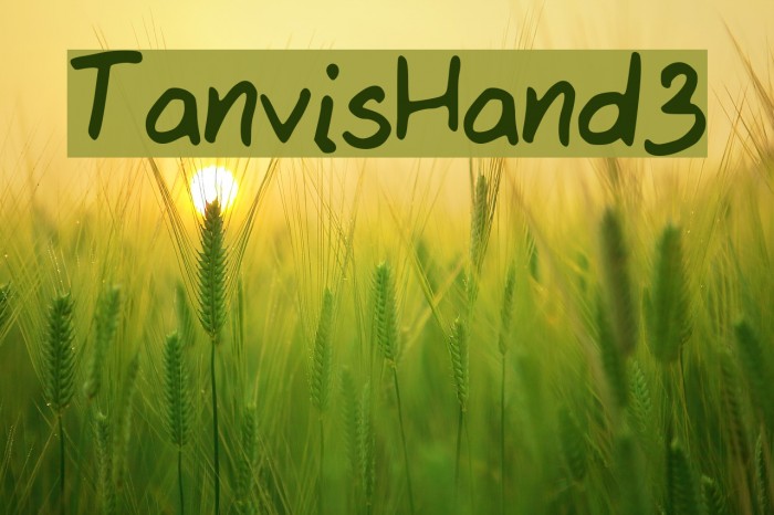 TanvisHand3 Font examples