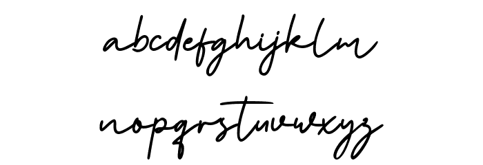 Tanya Hati Schriftart Kleinbuchstaben