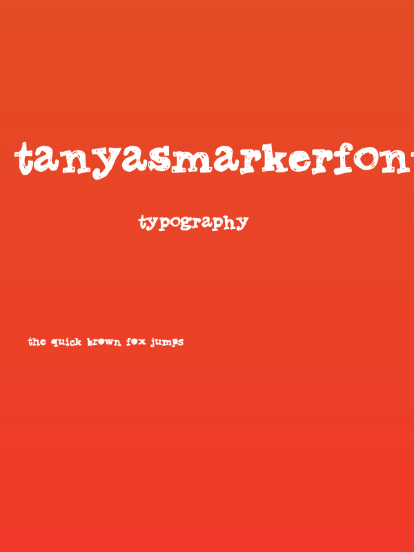 TanyasMarkerFont1 Poster